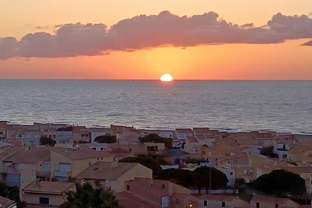 Plain-Pied, Terrasse, Piscine, Pleine Vue Mer, Plage A 6' A Pied, Parking, Wifi Fleury  Exteriör bild